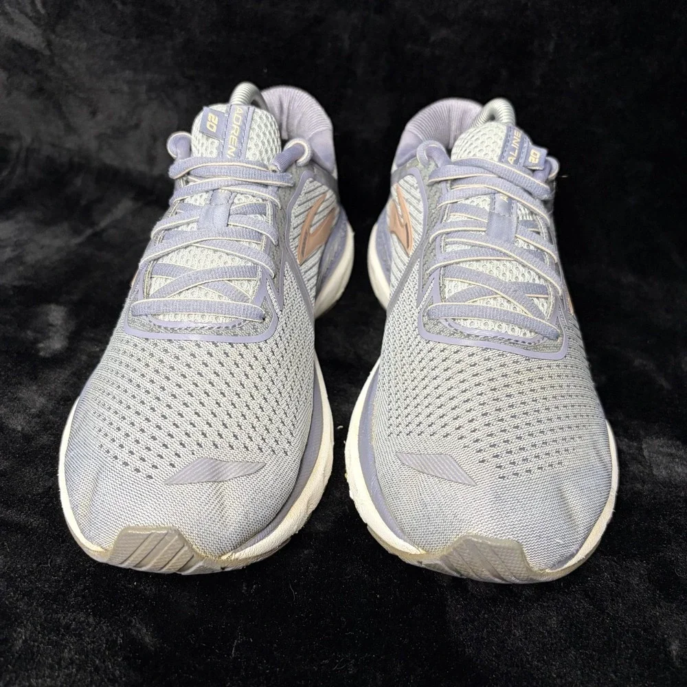 Brooks Adrenaline GTS 20 1202961B073 Women US 10.5 B Running Shoes Gray Sneakers